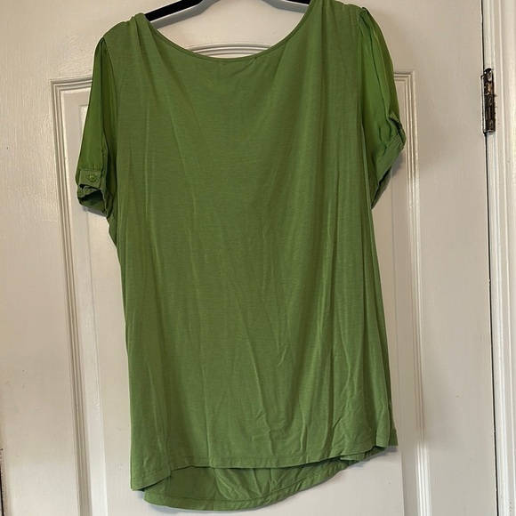 Fred David Green Blouse with Cowl Neck and Relaxed Fit - Picture 3 of 6